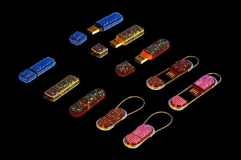 MJ - USB Flash Drive Swarovski Edition - Incrustation Austrian Strass Swarovski or Precious Stone.
